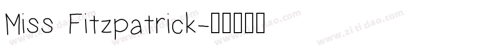 Miss Fitzpatrick字体转换